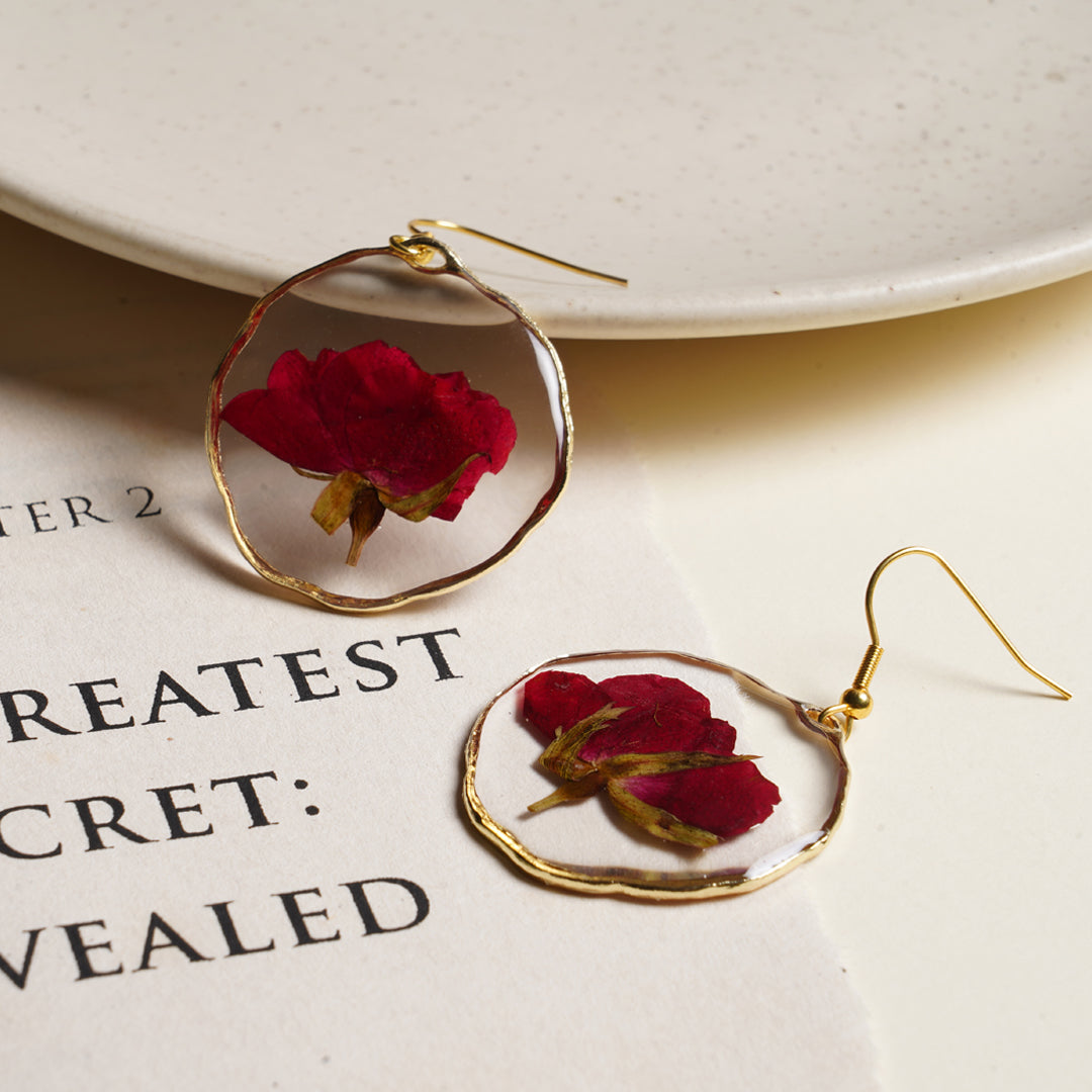 The Classic RED ROSE EARRINGS