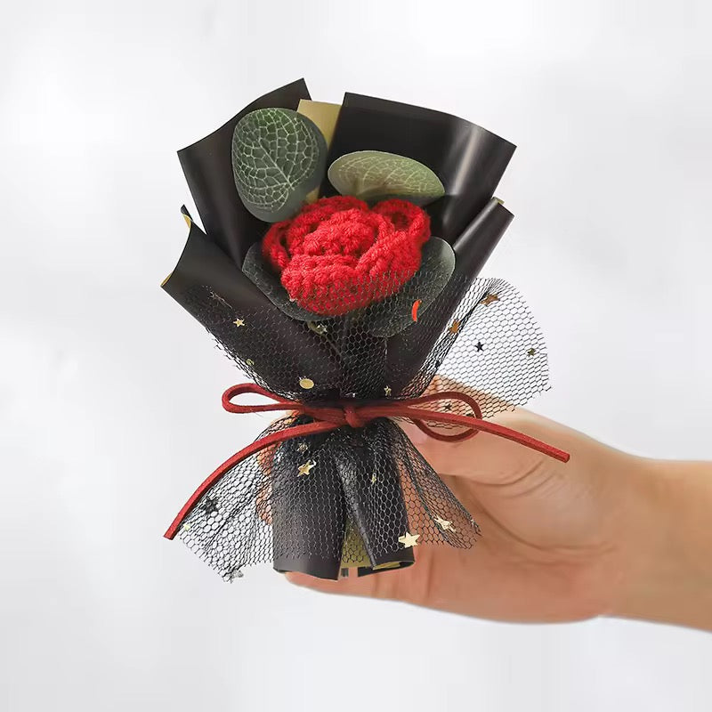 Forever in Bloom Love – Handmade Crochet Rose Bouquet