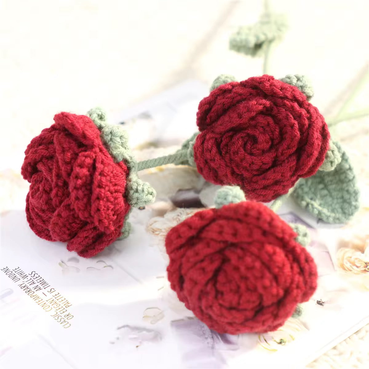 Forever in Bloom Love – Handmade Crochet Rose Bouquet