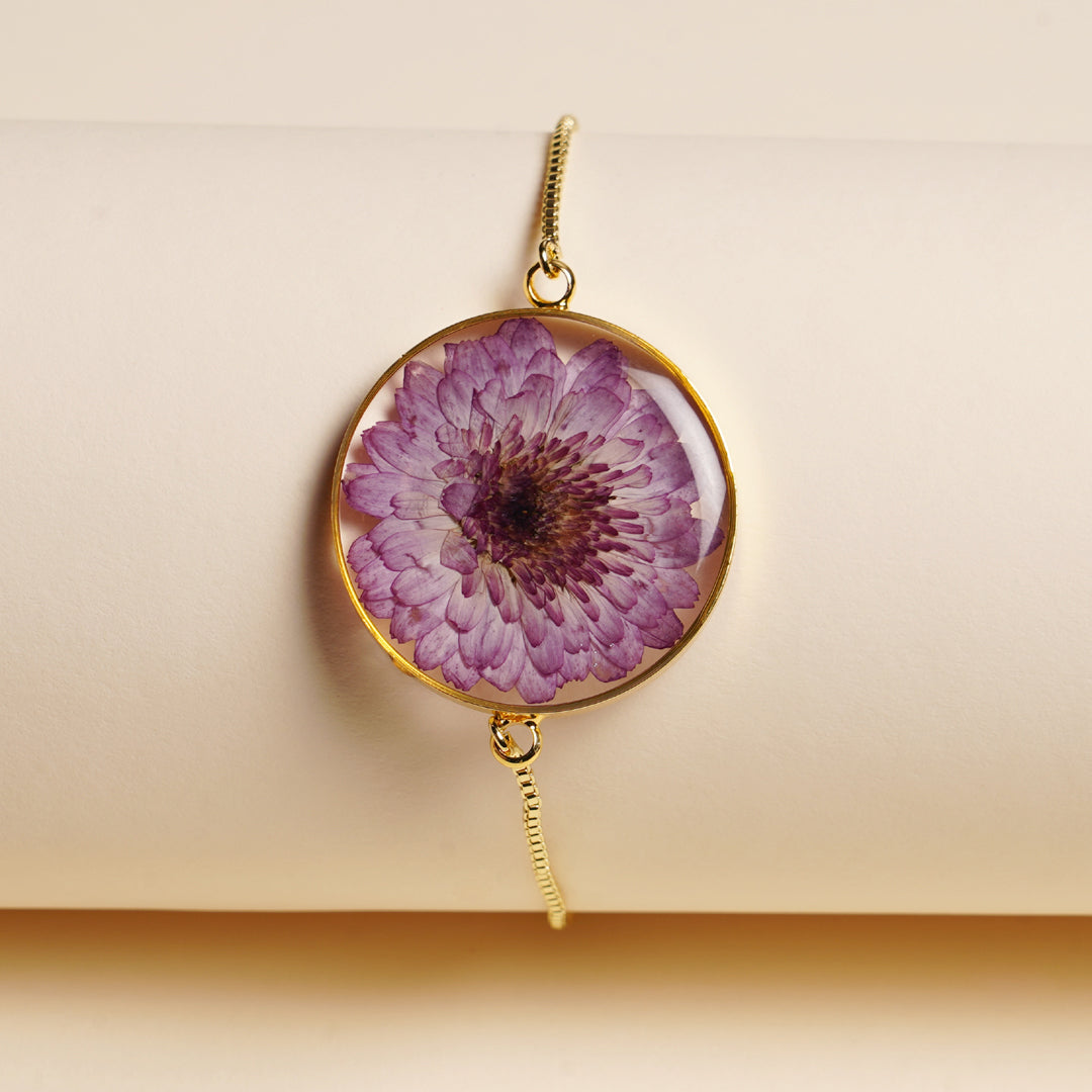 Purple Chrysanthemum Bracelet