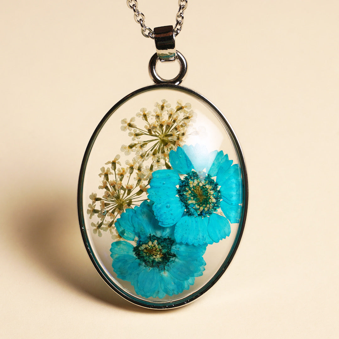 Blue Wildflower Pendant