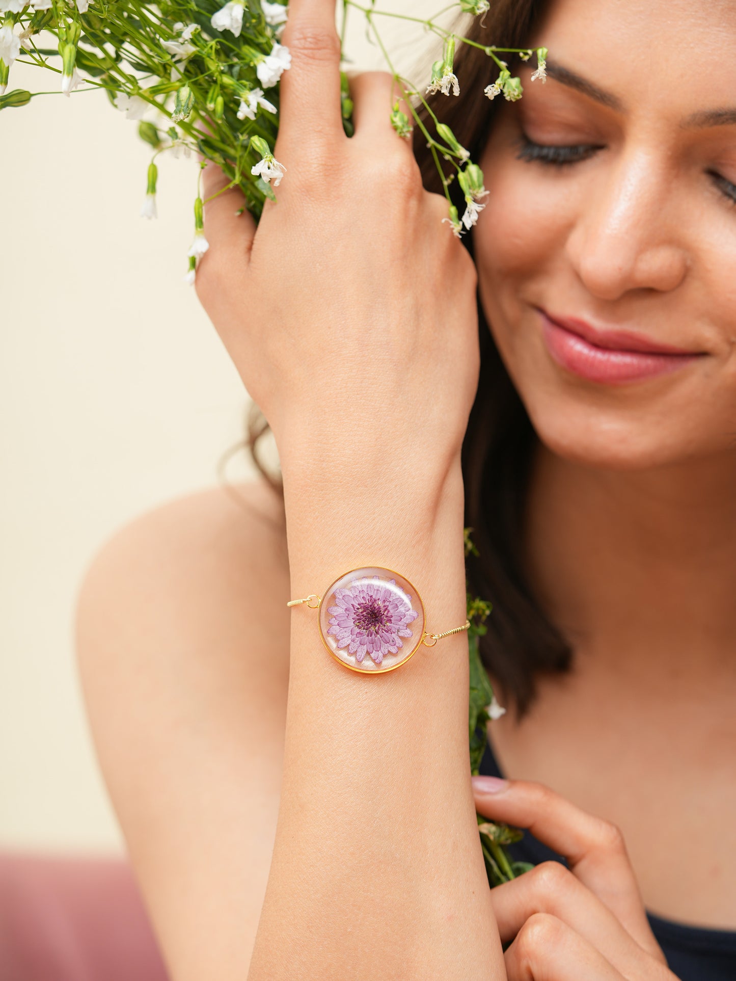 Purple Chrysanthemum Bracelet