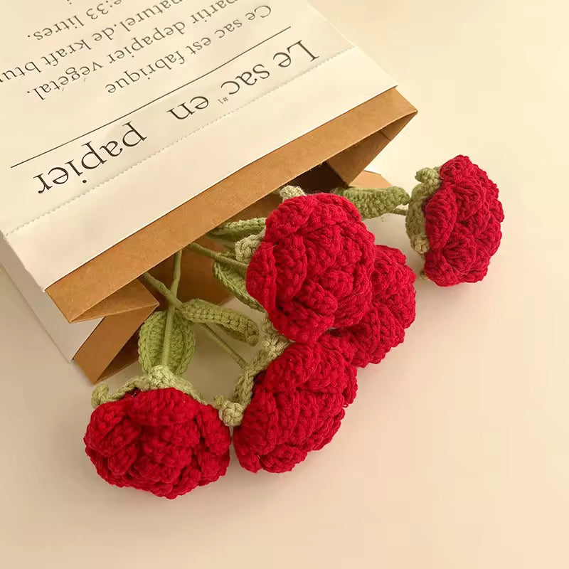 Forever in Bloom Love – Handmade Crochet Rose Bouquet