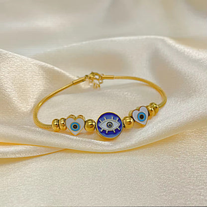 Strong ; Loved ; Protected : Evileye Bracelet