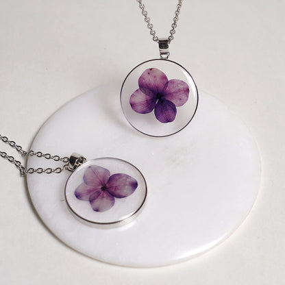 The Graceful Purple Hydrangea Necklace