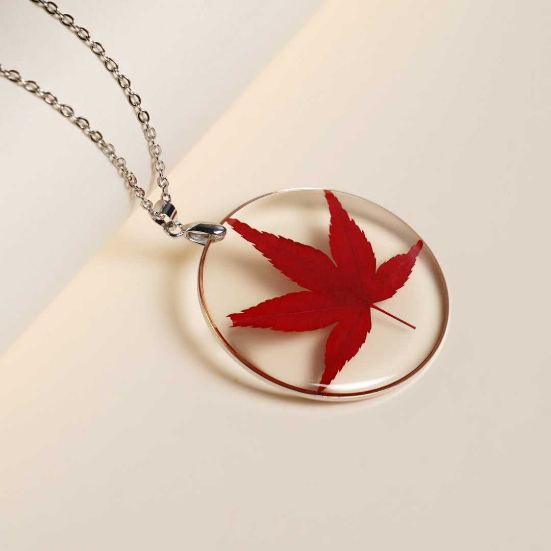 Red Maple Leaf Pendant