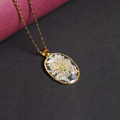 Abalone shell & Ivory annes lace pendant !