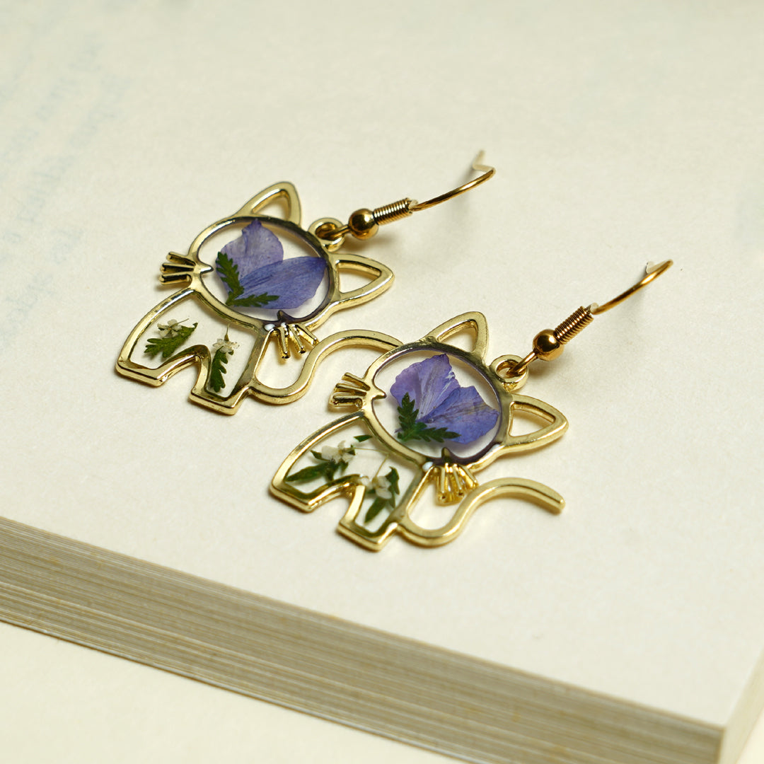 Meow Blossom Earrings 🌸🐱
