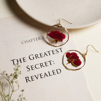 The Classic RED ROSE EARRINGS
