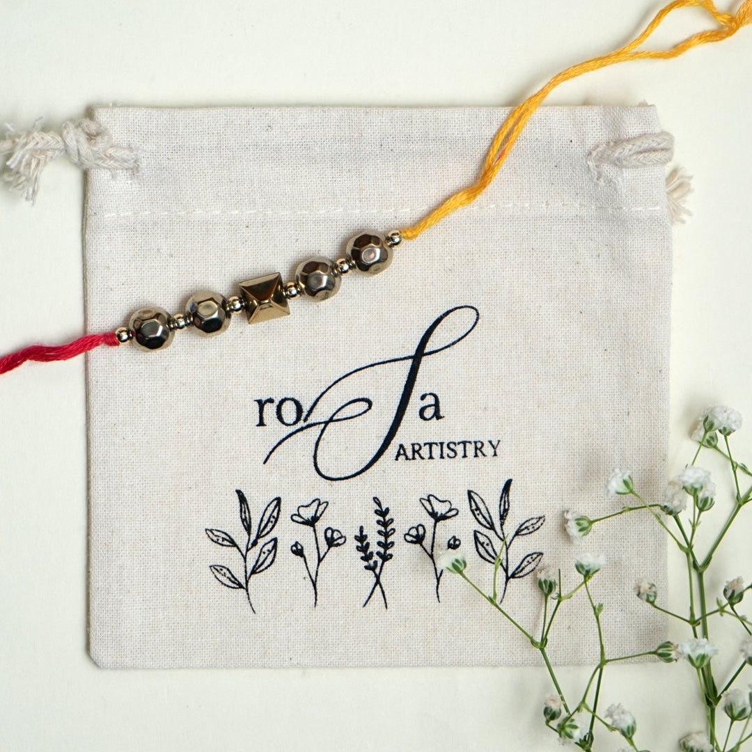 Suvarna Sankalp ✨ | The Natural Pyrite Pyramid Rakhi Hamper