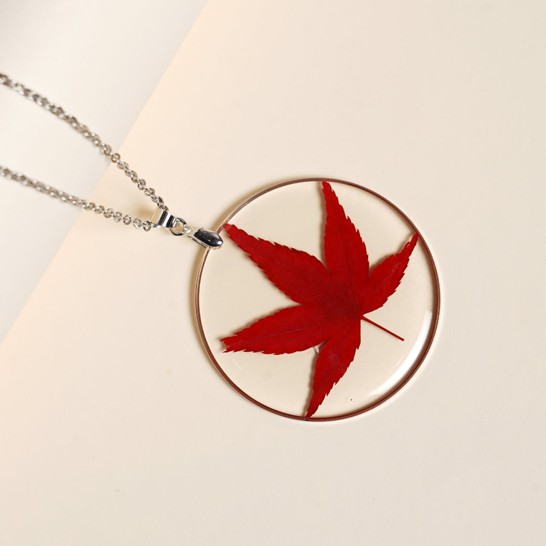 Red Maple Leaf Pendant