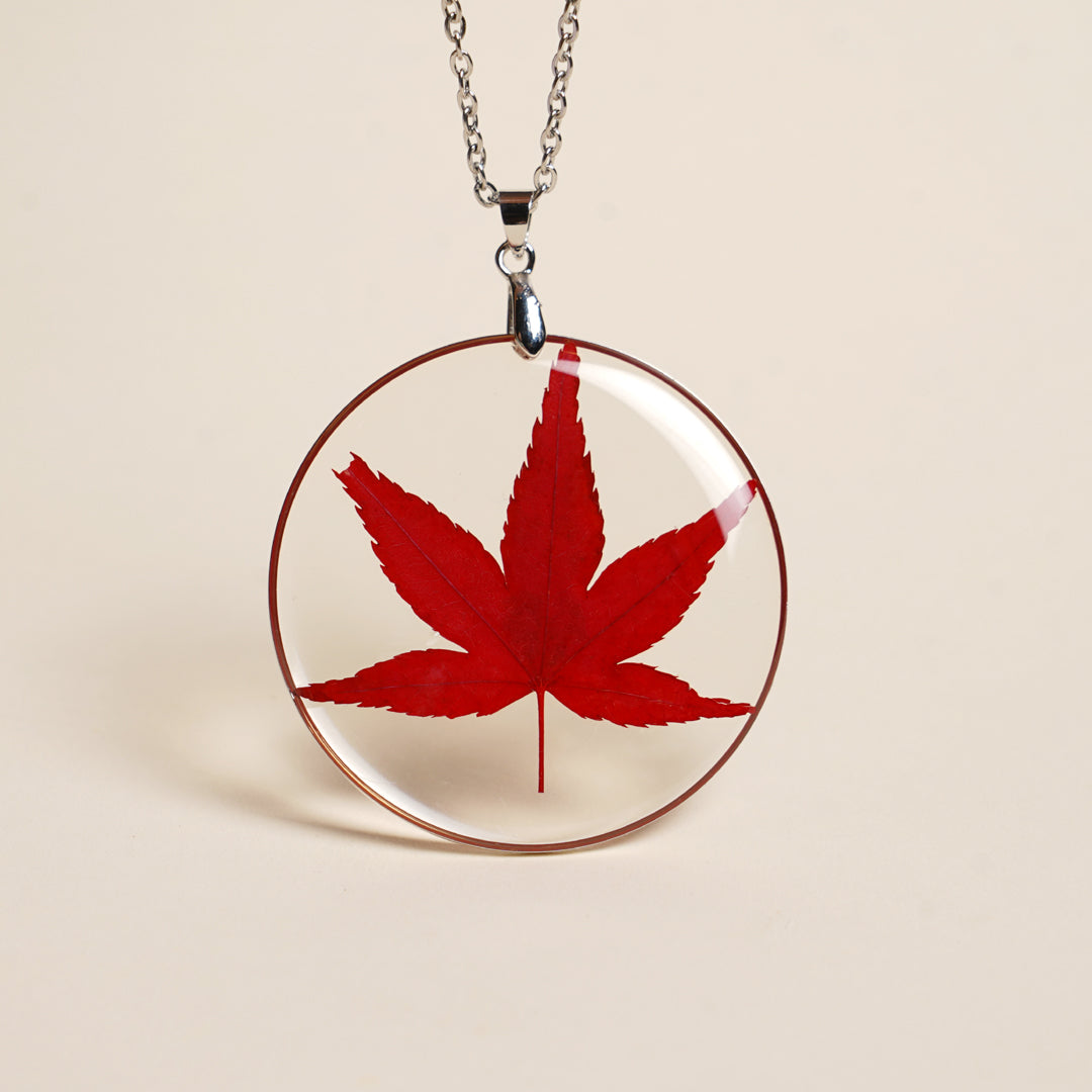 Red Maple Leaf Pendant