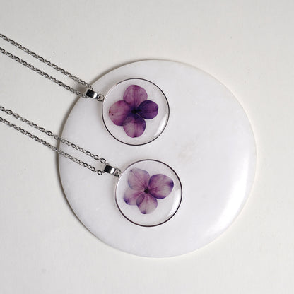The Graceful Purple Hydrangea Necklace