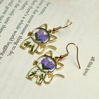 Meow Blossom Earrings 🌸🐱