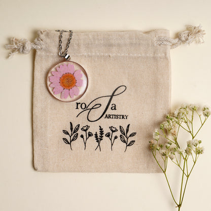 Soft Love - Pink Daisy Necklace