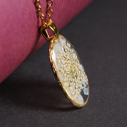 Abalone shell & Ivory annes lace pendant !