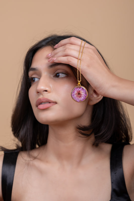 Purple Chrysanthemum Pendant