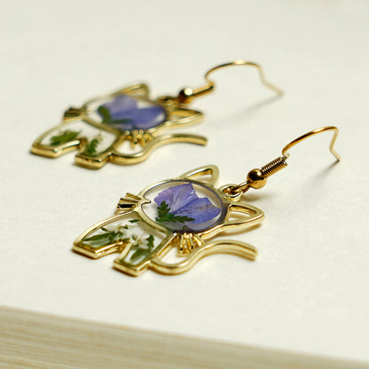Meow Blossom Earrings 🌸🐱