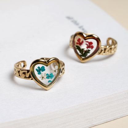 Aqua Breeze Heart Ring
