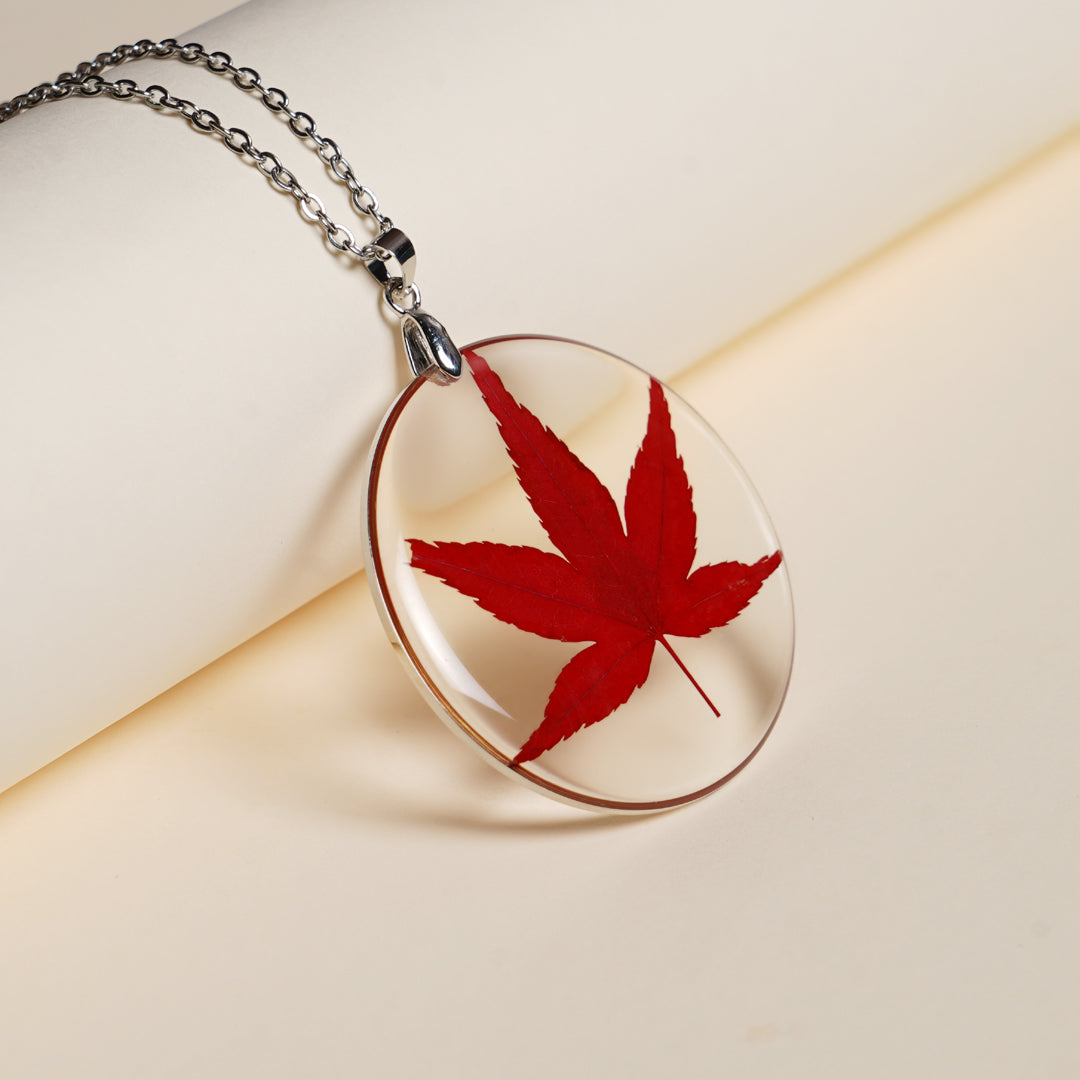 Red Maple Leaf Pendant