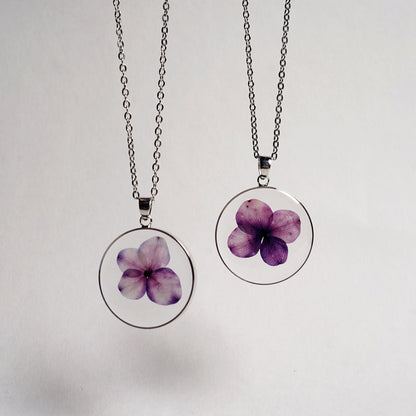 The Graceful Purple Hydrangea Necklace