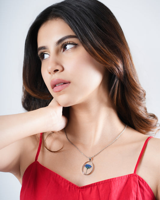 Blue Rose Pendant