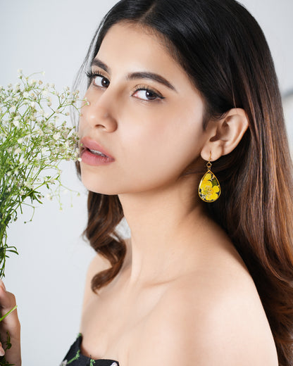 The Joyful Yellow Bloom Earrings
