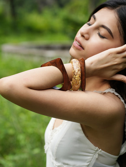 ☀️ Solaris Resin Bangle Stack