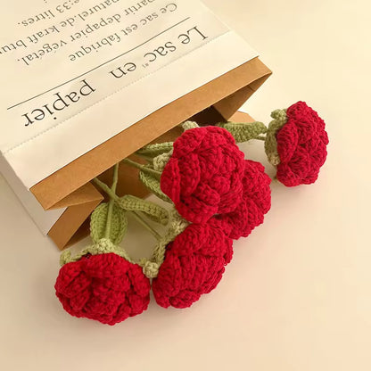 Forever in Bloom Love – Handmade Crochet Rose Bouquet