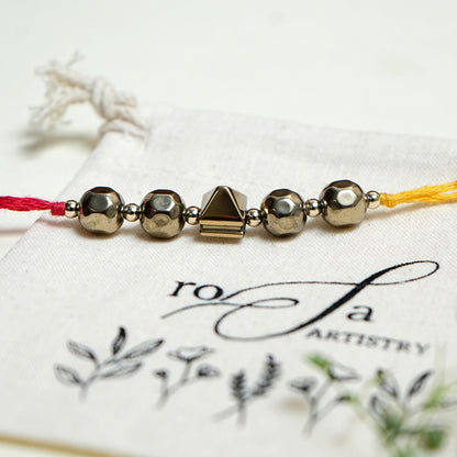 Suvarna Sankalp ✨ | The Natural Pyrite Pyramid Rakhi Hamper