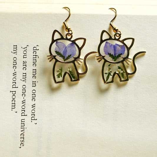 Meow Blossom Earrings 🌸🐱