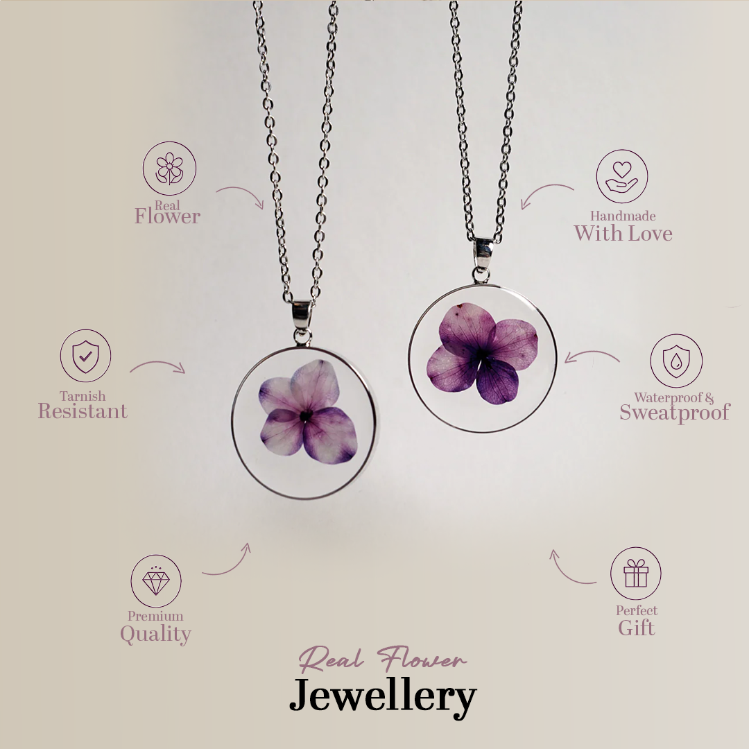 The Graceful Purple Hydrangea Necklace