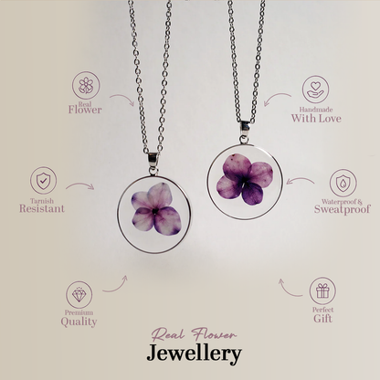 The Graceful Purple Hydrangea Necklace